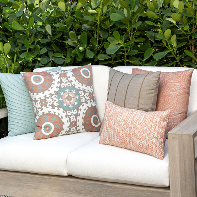 Tidal Square Indoor/Outdoor Pillow Cover & Insert, Glacier
