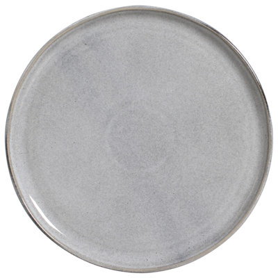 Assiette plate en grès cérame 11,4 po - Passe au micro-ondes, au four et au lave-vaisselle