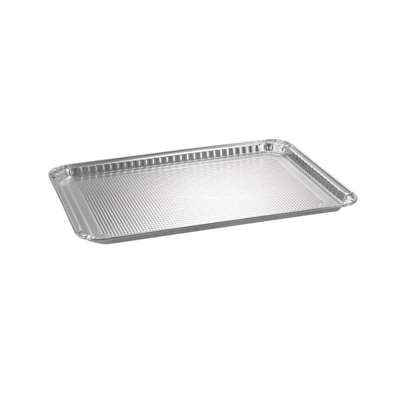 Plaque à biscuits en aluminium texturé à bandes - Plateau de cuisson en aluminium jetable pour utilisation au four, pâtisseries, biscuits, collations, préparation de cuisine, traiteur et fêtes (30)