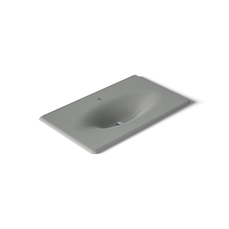 Iron Impressions 38" Single Bathroom Vanity Top, Basalt, Single