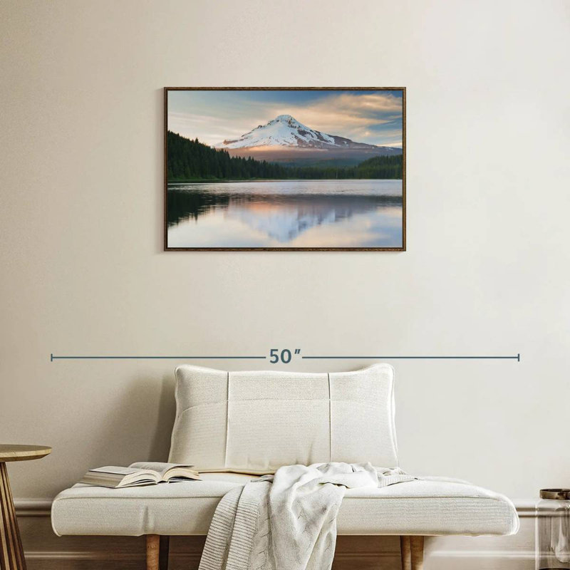 Mount Hood Panorama, Floating Frame Walnut, 31" X 21"