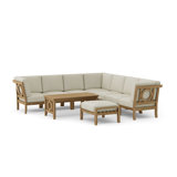 Natsepa Outdoor 9 - Piece Teak Conversation Set