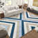 Chevron Machine Washable Rug with Rubber Backing for Living Room Geometric Non-Slip Dining Room Rug for Bedroom Floor Carpet for Office Nursery Playroom