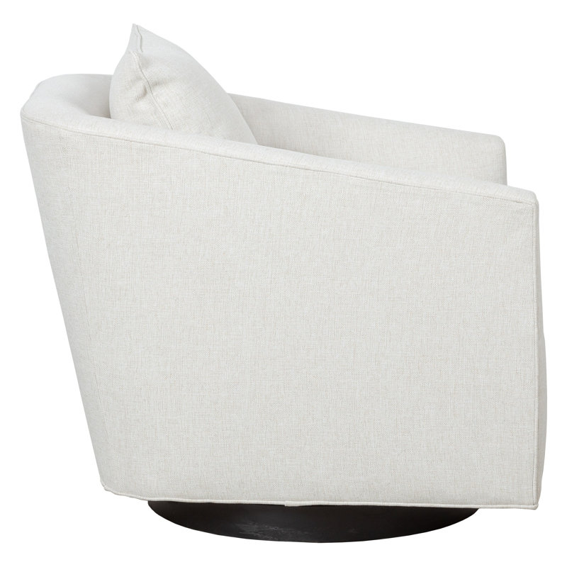 Coco Barrel Chair, Stationary, Linen (3155 72), Charcoal