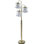 Lampe sur pied lustre en cristal à finition laiton