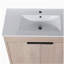 Coiffeuse de 36 pouces avec lavabo en céramique blanche et 2 portes d'armoire à fermeture en douceur-120406540