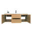 Ensemble de meuble-lavabo mural simple de 59,5 po Polychronis-844189927
