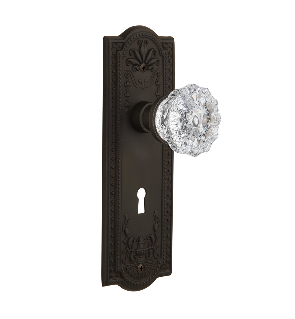 Meadows Plate with Decorative Keyhole and Crystal Door Knob Nostalgic Warehouse 