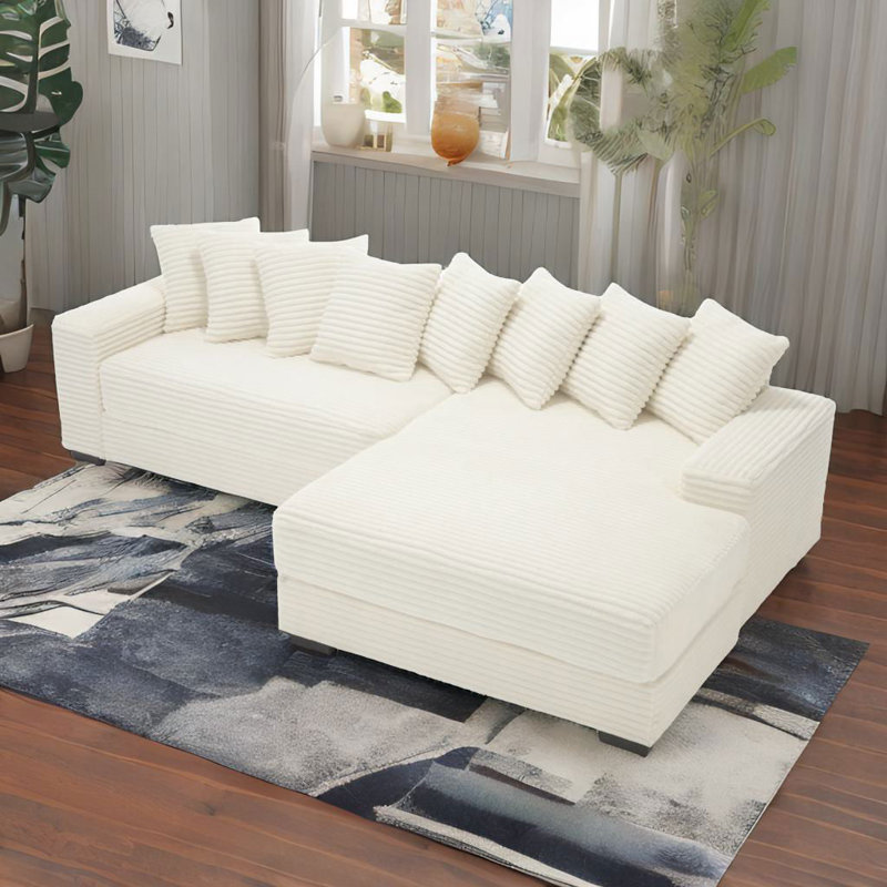 Canapé modulaire Daishun, Accoudoir à droite (vu de face), Beige