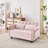 55" Two Seater Pull Out Sofa Bed, Adjustable Backrest With USB Ports, Two Side Pockets-1450892363