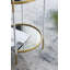 P 3 x D 39 x 39,5 po, luxueux blanc et or