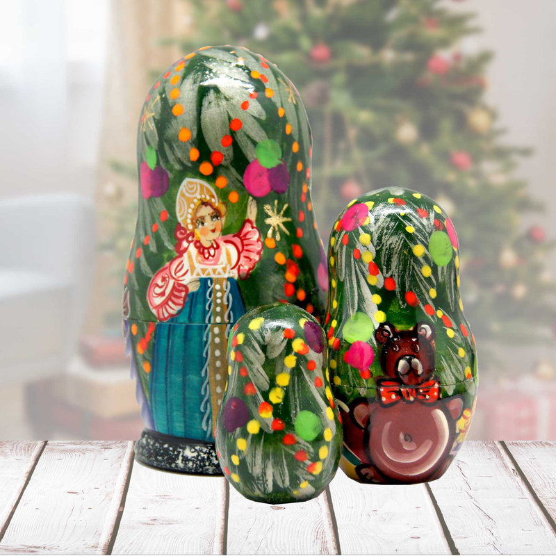 Ensemble de poupées gigognes 3 pièces Matreshka