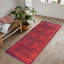 Washable Non-Slip Rug - Red Traditional Bordered Runner for Entryway, Hallway, Bathroom, and Kitchen-114442233