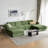 Mariyan Boneless Nathasa Modern U-Shaped Sectional With Deep Seats, Corduroy Upholstery Modular Sofa And No Assembly-1782197026