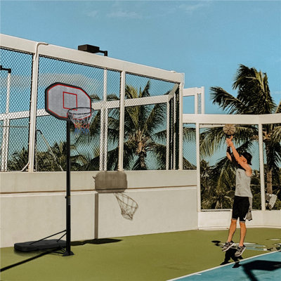 Yaheetech Adjustable Height Portable Full-Size Basketball Hoop