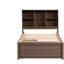 Structure de lit simple avec finition noyer et espace de rangement pratique coloré-95752050