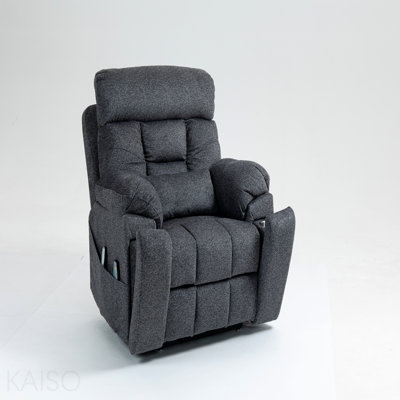 Fauteuil relevable électrique Old Age, canapé électrique plat en mousse haute densité, avec fonctions de chauffage et de massage, inclinable à 180 degrés, 2 porte-gobelets, 2 télécommandes, 4 moteurs