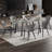7-Piece Sintered Stone Dining Table Set With 6 PU Leather Chairs-406769413