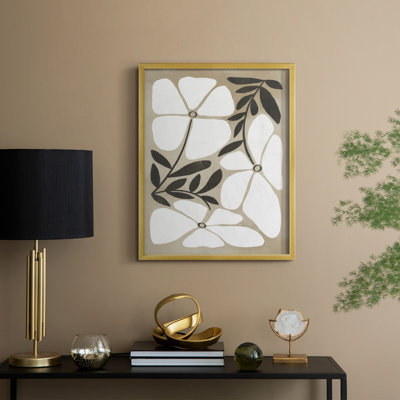 Melty Blooms I Framed Print - Solid Wood