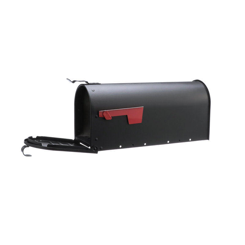 Admiral aluminium, boîte aux lettres post-montage, Noir texturé, H 9,5 po x l 6,9 po x P 20,8 po