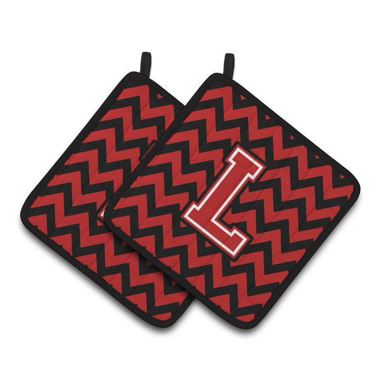 Poignée à chevrons, L, Noir / rouge