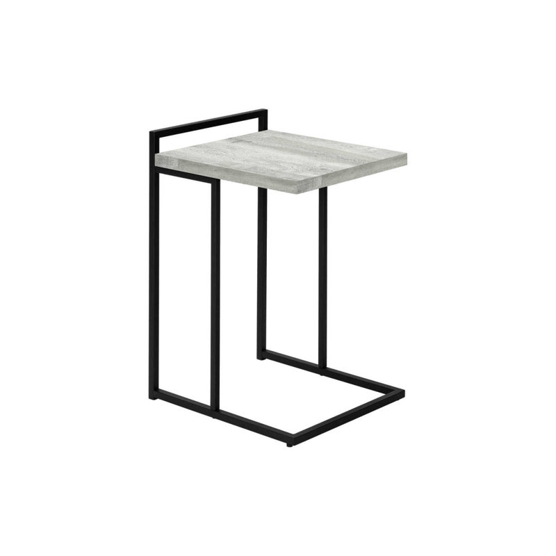 Table d'appoint polyvalente et contemporaine avec construction durable et attrait élégant, Gris clair, Noir