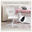 Chaise de bureau pivotante blanche à roulettes