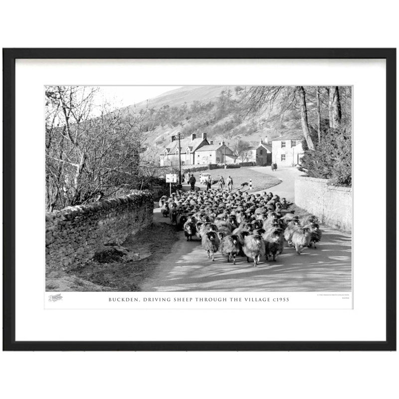 Buckden, Driving Sheep Through The Village C1955 - Single Picture Frame Print, 45cm H x 60cm W x 2.3cm D