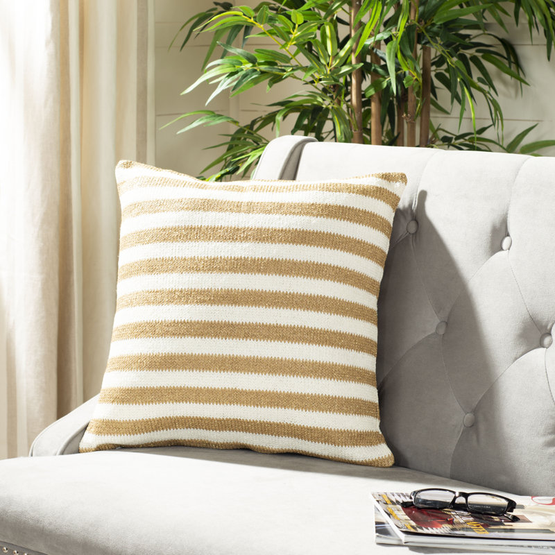 Glenna Striped Reversible Throw Pillow