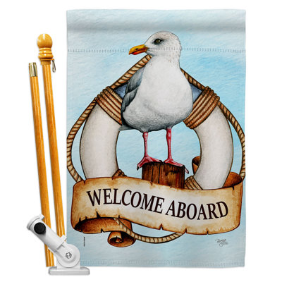 Ensemble de drapeaux en polyester 40 x 28 po Seagull House