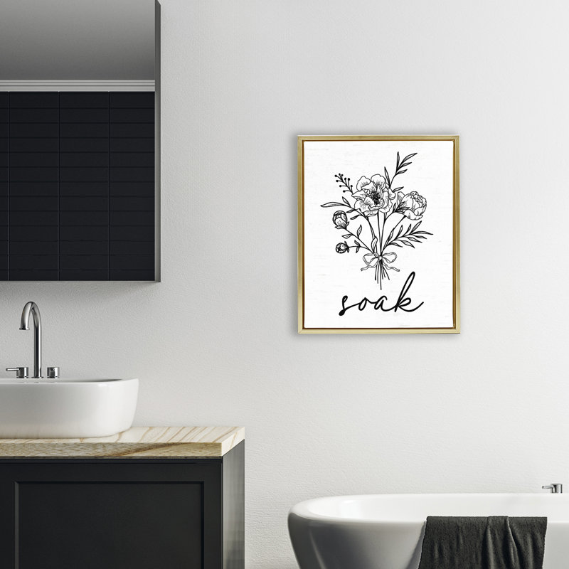 Cadre flottant pour salle de bain, H 21 po x l 17 po, Cadre flottant métallique doré