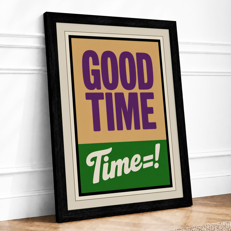 Good Time Typography - Print, Black, A4 - 29.7 x 21.0 cm
