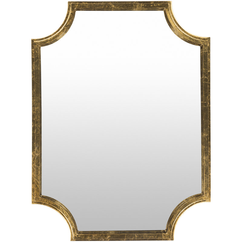 Errol Wood Flat Wall Mirror, Gold