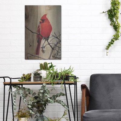  'Regal Cardinal' by Jim Brune Metal Wall Art, 12" x 16"