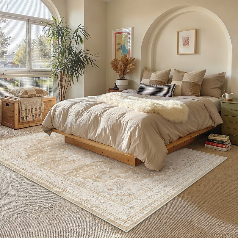 Tapis rétro Soren, Brun, Rectangle 6'3" x 8'6"