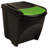 vidaXL Stackable Garbage Bin Boxes Anthracite 26.4 gal Polypropylene