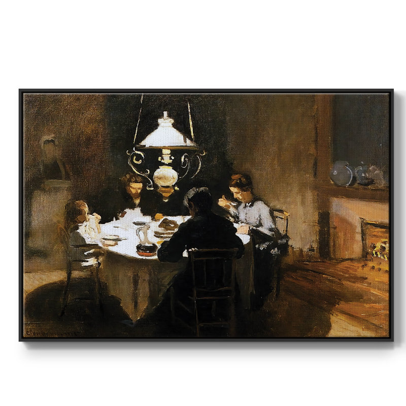 " The Dinner, 1868 ", Noir, H 17 po x l 25 po x P 2 po