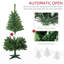 Grand sapin de Noël artificiel pré-éclairé avec branches, lumières DEL blanc chaud ou coloré, ouverture automatique-115294716