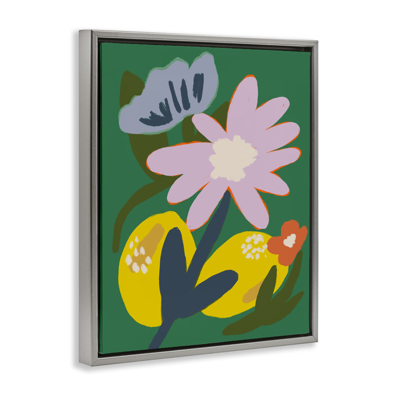 Cadre flottant Modern Lemon Party, design par Breathe Live Explore par Oris Eddu, H 21 po x l 17 po