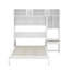 Grand lit escamotable mural avec bureau, armoire supérieure et tablettes de rangement-1349575572