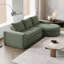 Canapé modulaire incurvé en chenille de 99 pouces avec méridienne, canapé modulaire en forme de L avec sièges profonds, canapé modulaire en chenille pour le salon et la chambre à coucher, aucun assemblage requis-2142681190