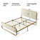 Nelsie Upholstered Platform Bed with Velvet Tufted Headboard