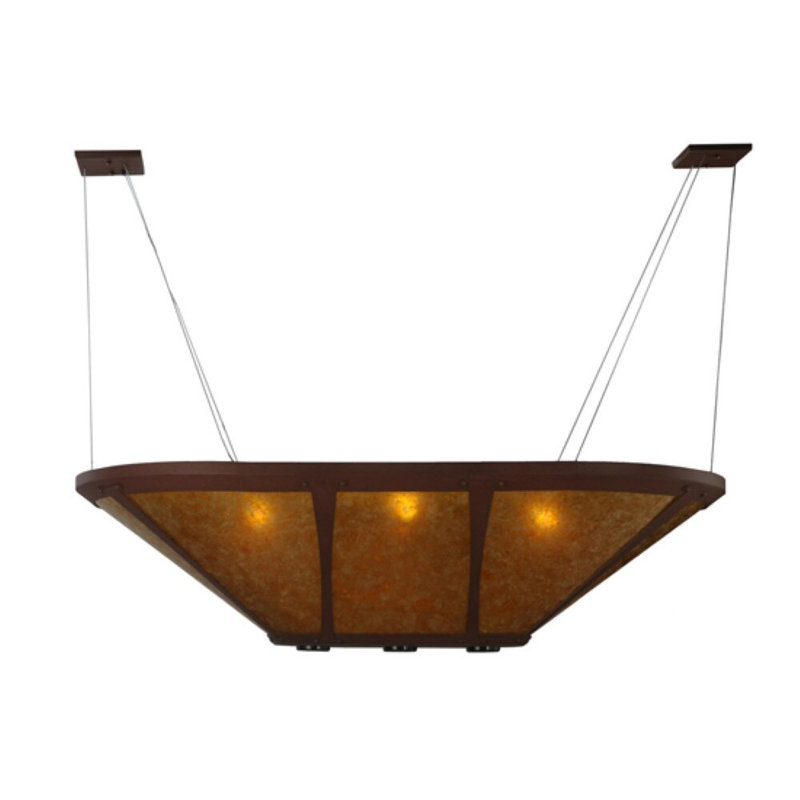 Luminaire suspendu unique à 6 lumières de couleur rouille Arine