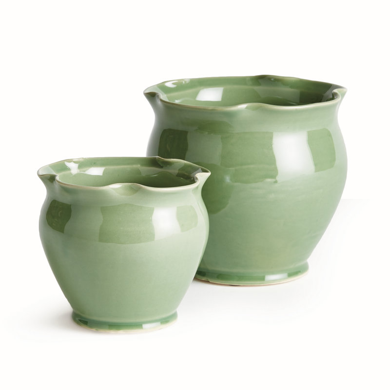 Conservatory Ceramic Planter, Green