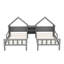 Twin Platform Bed With House-Shaped Elegant Headboard And Built-In Case, Grey Size Fascinating ,