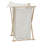 X‑Frame Wood Laundry Hamper with Poly‑Cotton Bag and Folding Rubberwood Frame-259545030
