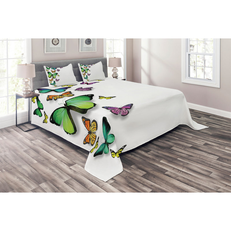 Herbs Polyester Coverlet, King Bedspread + 2 Shams