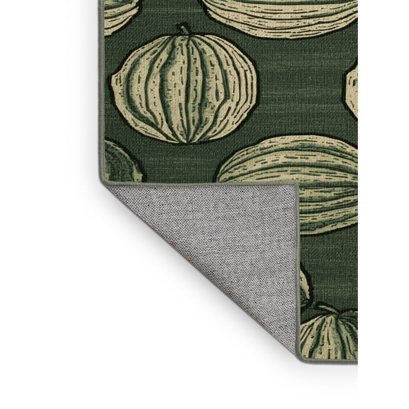Washable Winter Melon Vegetables Area Rug, Rectangle 8' x 10'