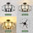 4- Lights Hexagonal Semi Flush Mount