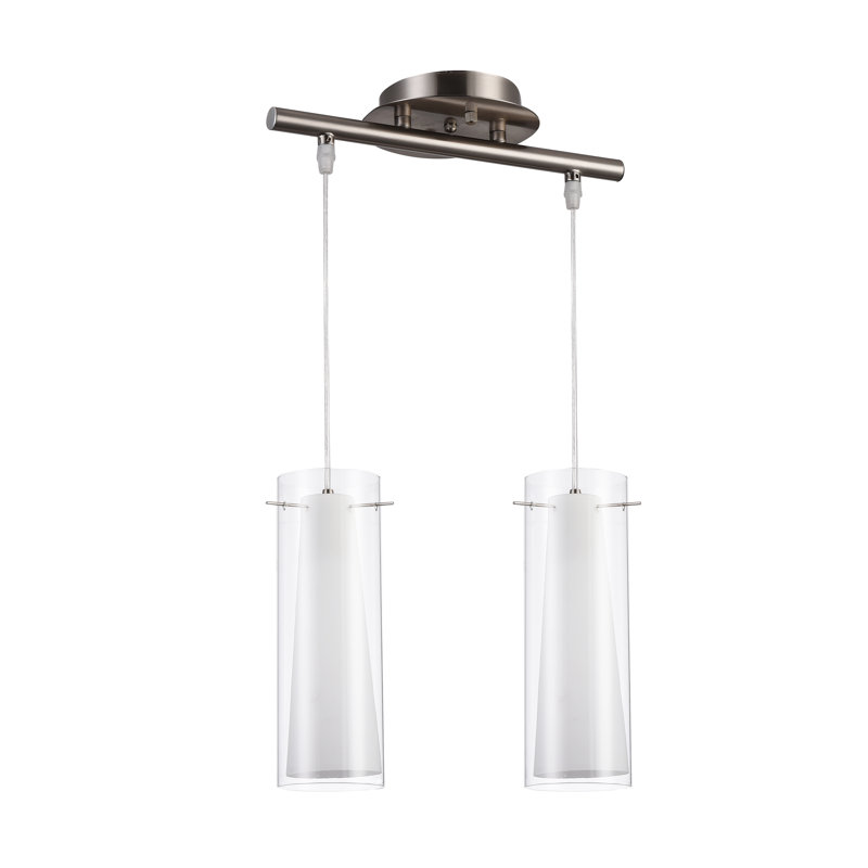 Mandloi 2 - Light Brushed Nickel Kitchen Island Pendant